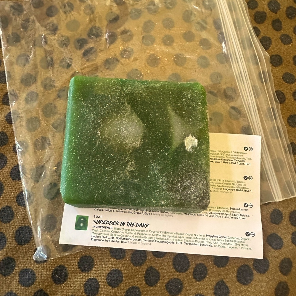 Lush Shredder in The Dark soap, July 2024 Kitchen Box, TMNT